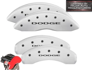 2011-2025 "Dodge" Durango Front + Rear White MGP Brake Disc Caliper Covers 4pc - Picture 1 of 10