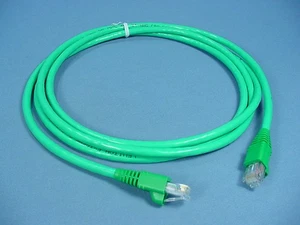 Leviton 62460-7G Cat6+ Green 7' Extreme Ethernet Cable Data Center Patch Cord - Picture 1 of 4