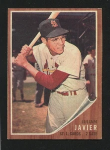 #118 JULIAN JAVIER, Cardinals - 1962 Topps: EX-MT, pack fresh/good gloss 220668e - Bild 1 von 3