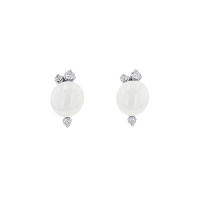 Pendientes de diamantes Pomellato Capri K18WG/Cerámica blanca Foto 1 de 4