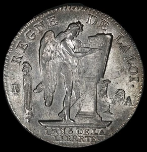 1793 A France Louis XVI Ecu Constitution Paris An 5 Brilliant Uncirculated Coin - Picture 1 of 4