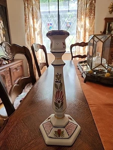 De colección HB Henriot Quimper • Candelabro 11" • Pintado a mano • Francia - Imagen 1 de 20
