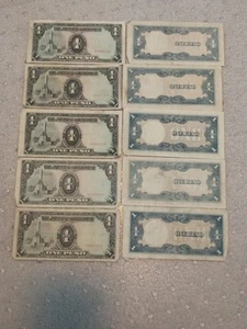Japanese Occupied Philippines 1 Peso 1943 WWII Filipino Banknote Vintage Bills - Picture 1 of 2