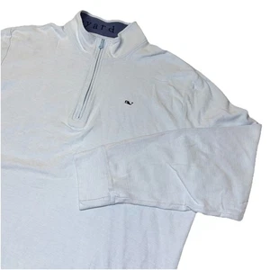 Vineyard Vines 1/4 Zip blau Langarm Pima Baumwolle Pullover kurz Herren XL - Bild 1 von 7