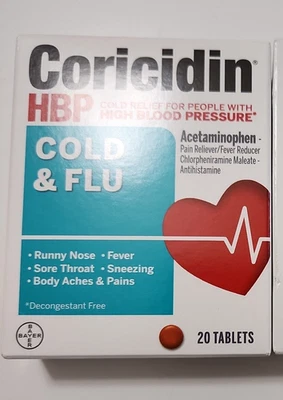 Bayer CORICIDIN HBP COLD & FLU - Image 1 of 3