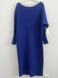 Intempo Off The Shoulder Midi Dress Blue Sz XLarge NWT - Picture 1 of 8