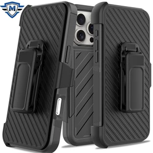 Custodia per iPhone 16 PRO MAX resistente foderata con fondina +2 vetro temperato - Foto 1 di 6