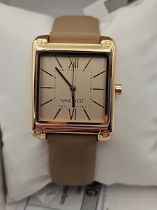 Reloj para mujer Nine West tono oro rosa y correa topo nuevo/2116TPRG - Imagen 1 de 7