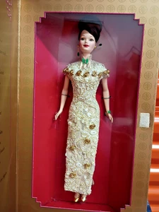 Golden Qi Pao Barbie Doll  20866 NIB NRFB Mattel 1998 - Picture 1 of 6