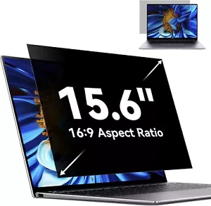 Laptop Privacy Screen 15.6 Inch Aspect 16:9, Removable Anti Glare Blue Light.... - Picture 1 of 6