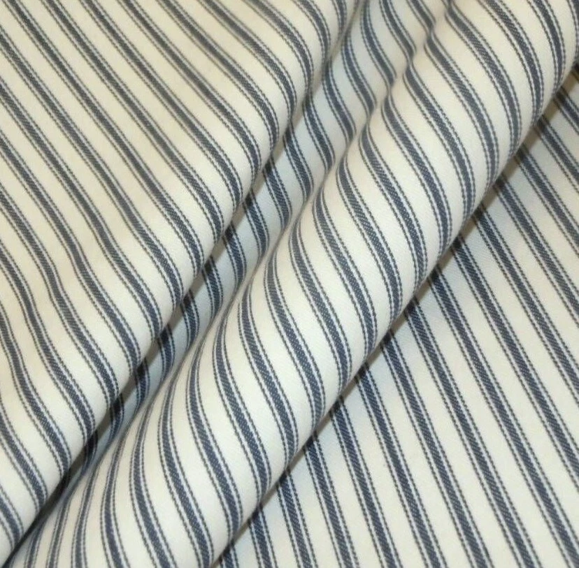 Cotton Ticking Navy Blue Fabric - Image 1 of 4