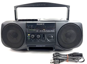 Vintage Sony CFD-V20 AM/FM Radio CD Cassette Recorder Boombox Mega Bass - Picture 1 of 4