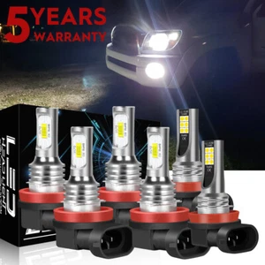 6x Combo LED Headlight Bulbs High Low Beam Fog Light for Toyota Tacoma 2016-2022 - Picture 1 of 17