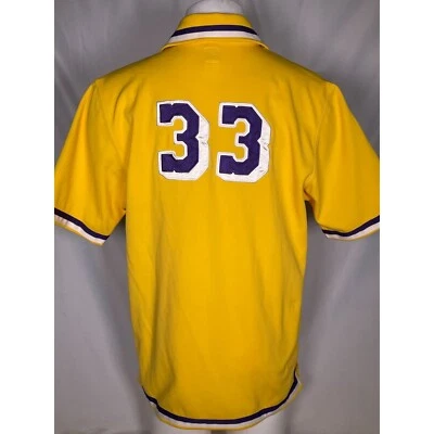 VTG Kareem Abdul Jabbar #33 Lakers Adidas Originals Shooting Shirt Men's MEDIUM - Image 1 of 4