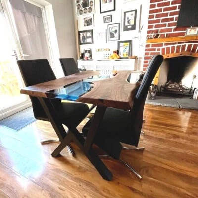 Translucent Epoxy Resin The Luxury Dining Console Table Home Decor Kitchen Decor - Image 1 of 4