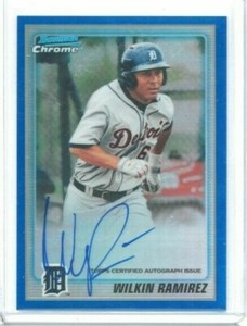 2010 Bowman Chrome Wilkin Ramirez Blue Refractor Prospect Auto #'ed 143/150