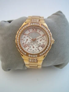GUESS UHR DAMEN VIVA W0111L3 GOLD EDELSTAHL ARMBAND KRISTALLE ORIGINAL - Bild 1 von 9