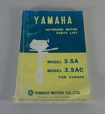 Catalogo Parti Yamaha Fuoribordo 3.5A / 3.5AC Aggiornato 08/1976 - Immagine 1 di 2