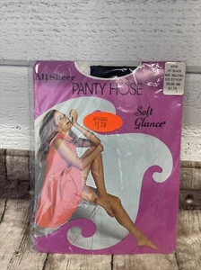 Sguardo morbido vintage. TUTTO Sheer Pantyhose Sandalo Piede, Nero ALTO MED - Foto 1 di 6