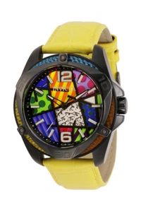 Britto Invicta 38mm Limited Edition Quartz Watch Set w / 5 correas de cuero: Negro - Imagen 1 de 3