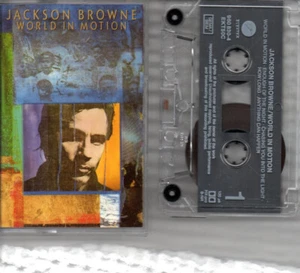 JACKSON BROWNE - World In Motion - Cassette Tape Album - Picture 1 of 2