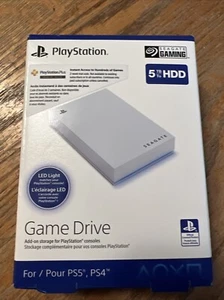 SEAGATE 5TB EXTERNAL USB 3.0 PORTABLE HARD DRIVE PS5 PLAYSTATION 5 NEW SEALED! - Afbeelding 1 van 5