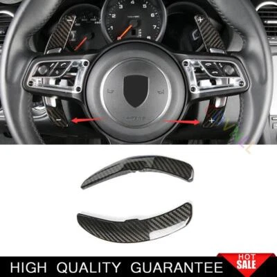 Paletas de cambio de volante de fibra de carbono seco para Porsche Cayenne 2011-2017 2 piezas Foto 1 de 4