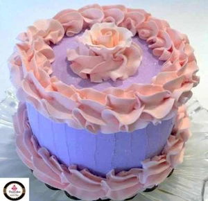 DEZICAKES Fake Cupcakes & Cake  Artificial Food Pink Lavender Cake - Picture 1 of 1