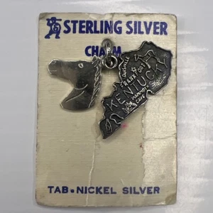NEW NWT 925 Sterling Silver Retro Charm Pendant KENTUCKY USA Derby Horse Travel - Picture 1 of 7