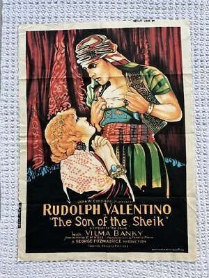 The Son Of The Sheik Wesco-Reltex MOVIE POSTER 1982 Fabric 30x22 - Image 1 of 4
