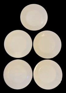 Set Of 5 Vintage Noritake Reina 6450Q White 8-1/4” Salad Plates Excellent - Picture 1 of 4