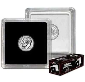 Caja de 25 monedas de diez centavos BCW a presión NUEVO - Imagen 1 de 3
