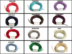 10 Yds - 2mm Satin Rattail Thick Cord Rat Tail Jewelry Making Braid Choose Color - Picture 1 of 32