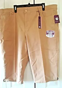 Damas Denim Skimmer Capri Talla 24W Gloria Vanderbilt Latte Nuevo con Etiquetas - Imagen 1 de 2