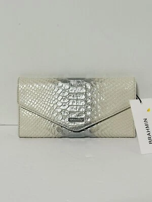 Cartera Brahmin Veronica Plateada Reflectante Harkness Nueva con Etiquetas Foto 1 de 4