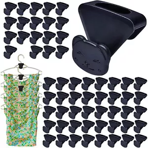 60PCS Bear-Shaped Space-Saving Hanger Hooks Heavy Duty Closet Organizers - Picture 1 of 7