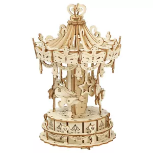 3D Puzzles Carousel Model Kits for Adults to Build, Brain Teaser Puzzle Toy DIY - Picture 1 of 16