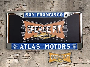Atlas Motors License Plate Frame  San Francisco Volkswagen VW - Picture 1 of 3