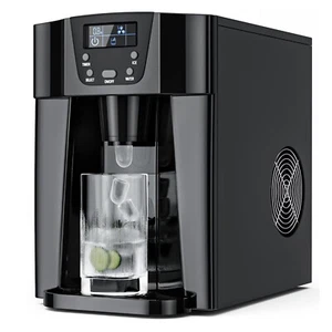 2-in-1 Countertop Ice Maker Machine Water Dispenser Commercial 3L Ice Cube Tray - Picture 1 of 13