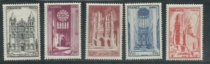 France Scott # B185-B189 MNH Cathedrals Semi-Postals 1944 - Picture 1 of 1