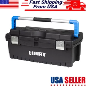 Portable Toolbox Resin Tool Storage W/ Latches Lightweight Weather Resistant New - Picture 1 of 6