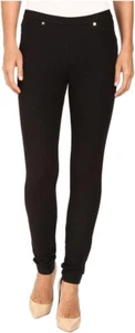 Michael Kors Solid Pull-On Leggings, Black, XS - Picture 1 of 3