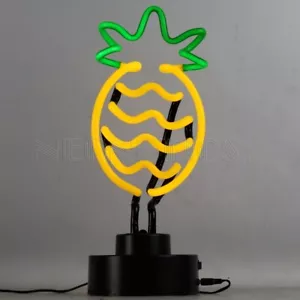 Ananas Neon Skulptur - Tiki Bar - Tropical - Pina Colada - Glasröhren - Schild - Bild 1 von 1