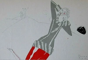 Marcel Pichon  LA MODERNE HÉLOÏSE  pochoir édition Originale 1920 mode art-déco - Picture 1 of 12