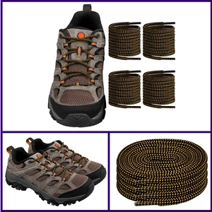 2Pairs Shoelaces for Merrell Replacement Round Laces Moab Hiking Boots Shoes - Picture 1 of 6