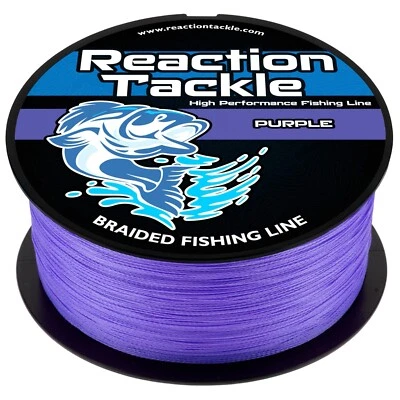 Reaction Tackle High Performance Braided Fishing Line / Braid - Purple - Image 1 of 4