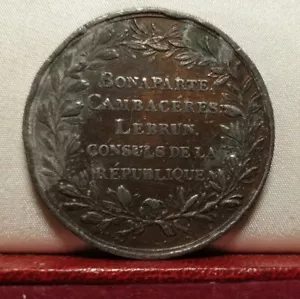 1800 50 mm Jahr IX Konsulat Napoleon MEDAILLE Brücke von Dourdan - Bild 1 von 3