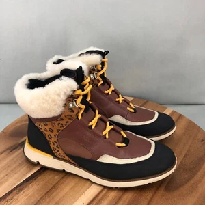 Cole Haan 4.Zerogrand Hiker Water Resistant Leopard Print Boots Womens 7.5 B - Picture 1 of 8