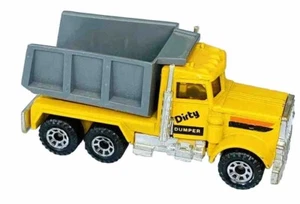 Matchbox Peterbilt Dirty Dumper Dump Truck Lesney 1981 Yellow & Grey - Picture 1 of 5
