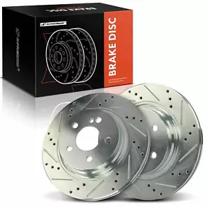 Rotores de freno traseros perforados para Mercedes-Benz C250 C300 C350 E350 E400 E550 W204 - Imagen 1 de 9